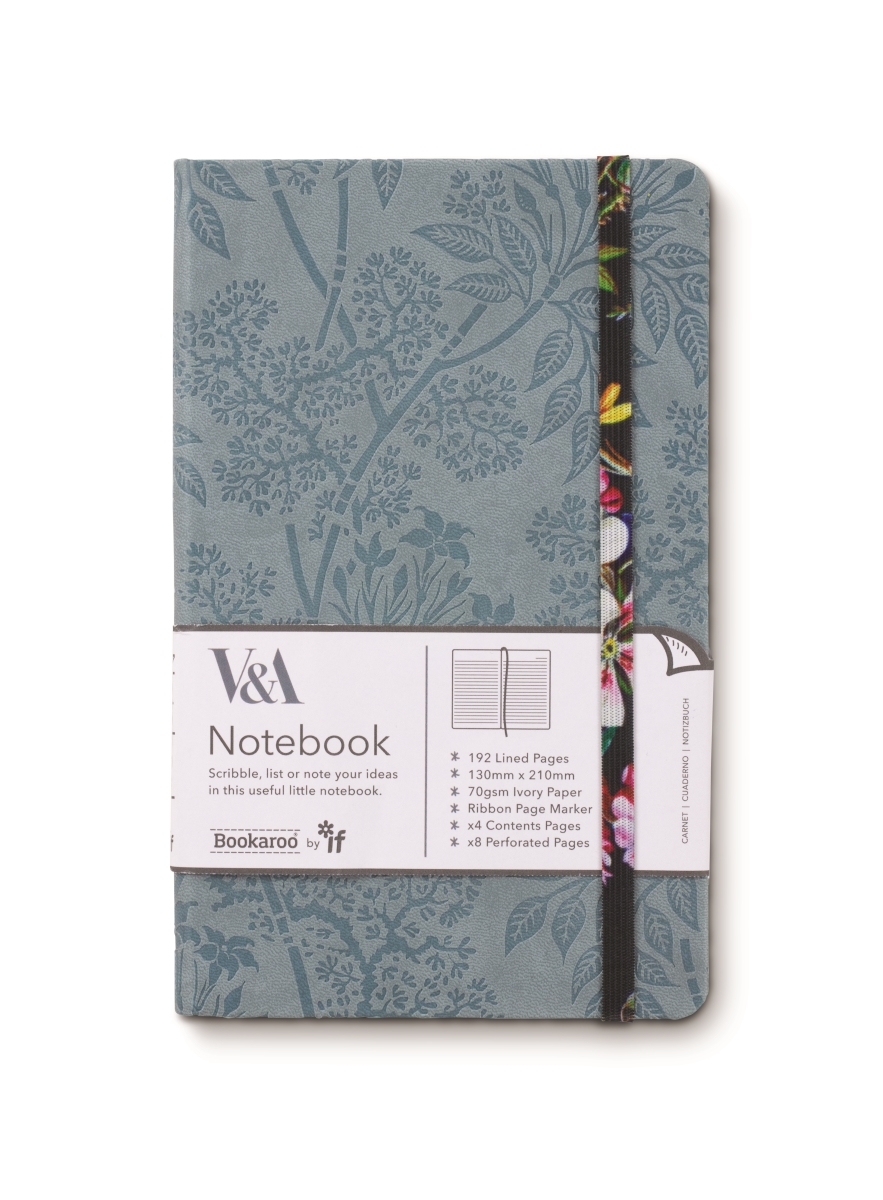 V & A Bookaroo Kilburn Notebook - Black Floral