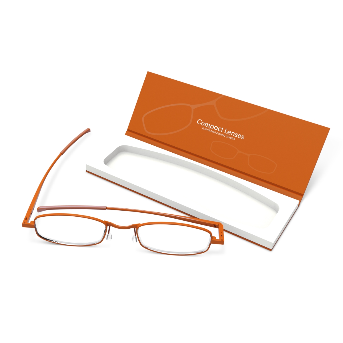 Picture of If USA 91721 Compact Lens Flat Folding Reading Glasses, Cinnamon - Plus 1.0