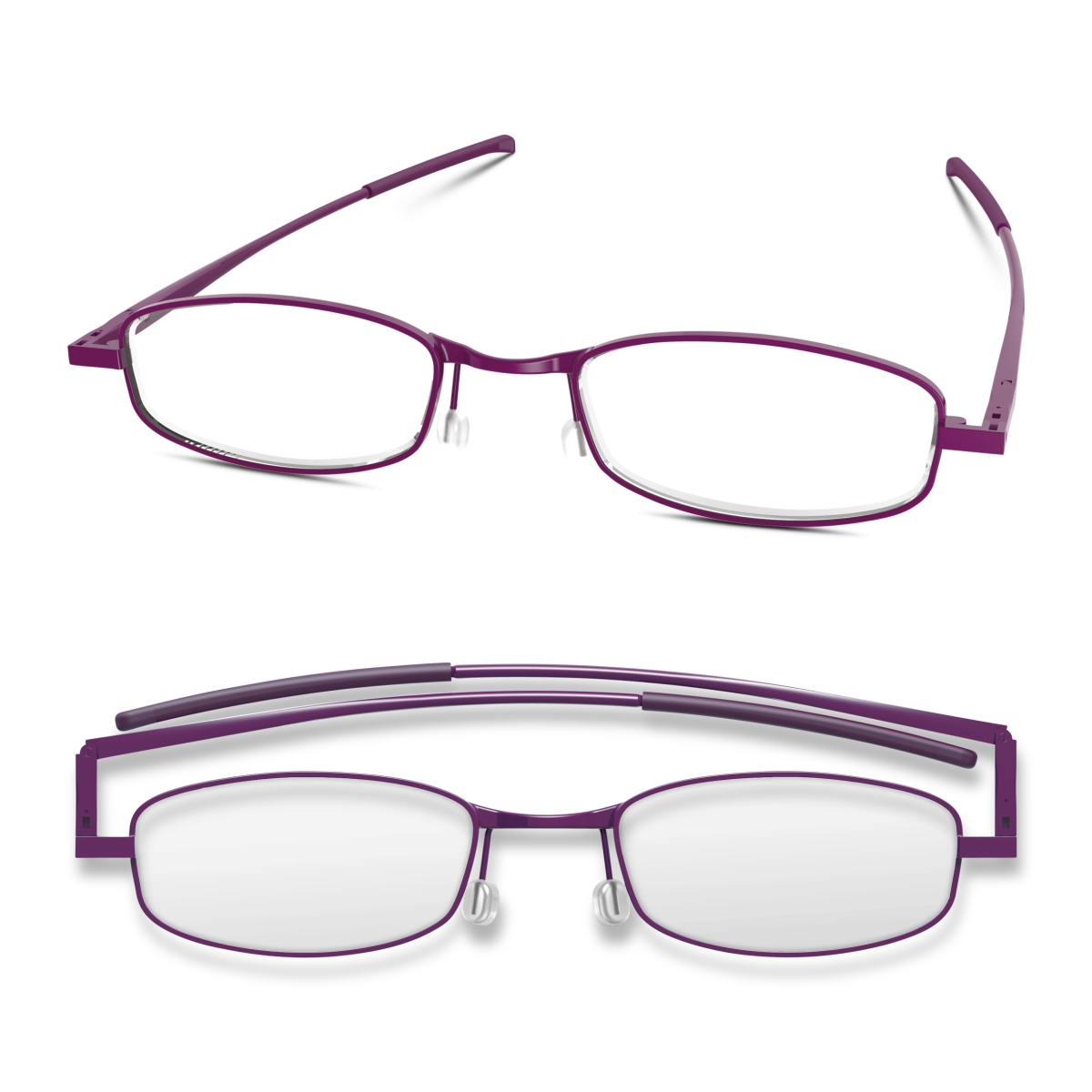 Picture of If USA 91739 Compact Lens Flat Folding Reading Glasses&#44; Orchid - Plus 2.5