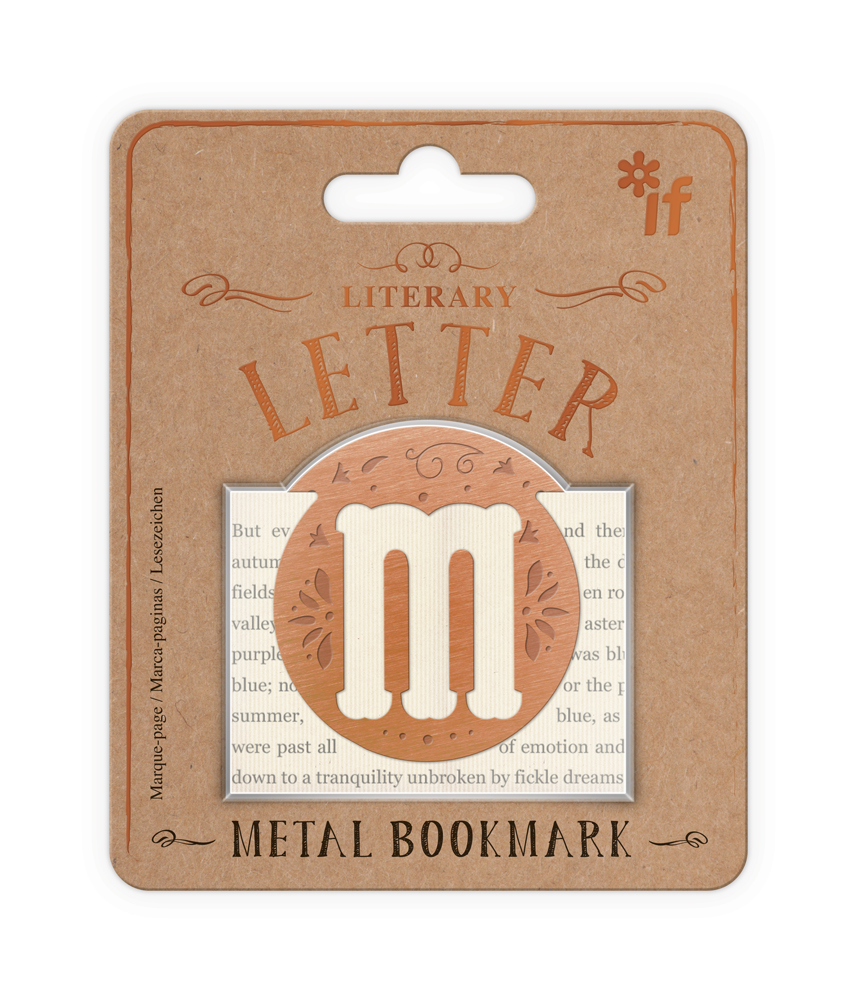 Literary Letters Bookmark, Letter M