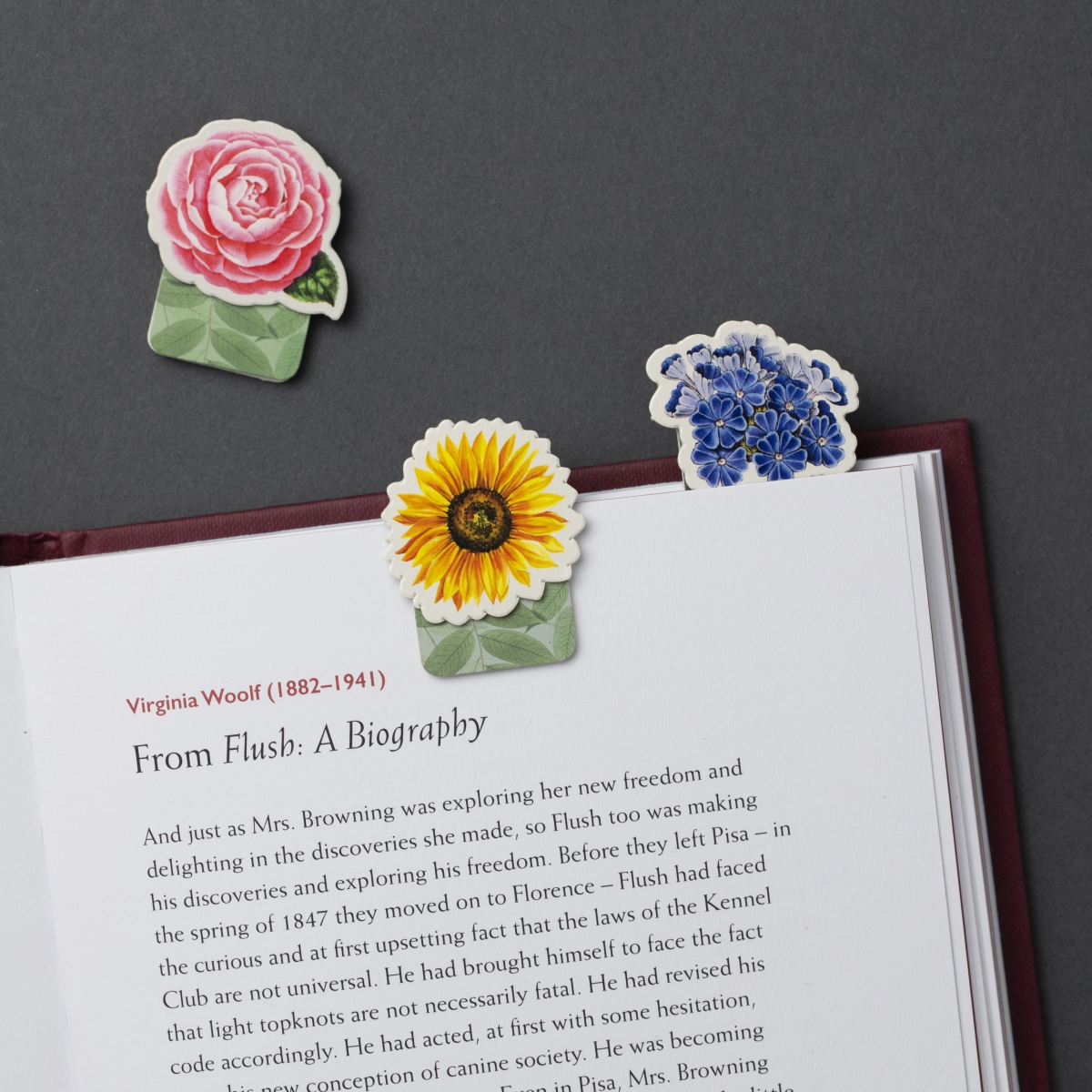 15909 Magnetic Mini Bookmark - Flowers