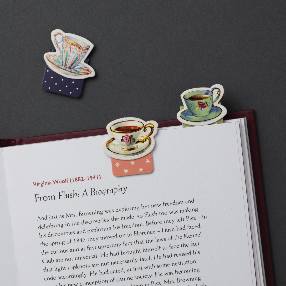 15912 Magnetic Mini Bookmark - Tea Cups