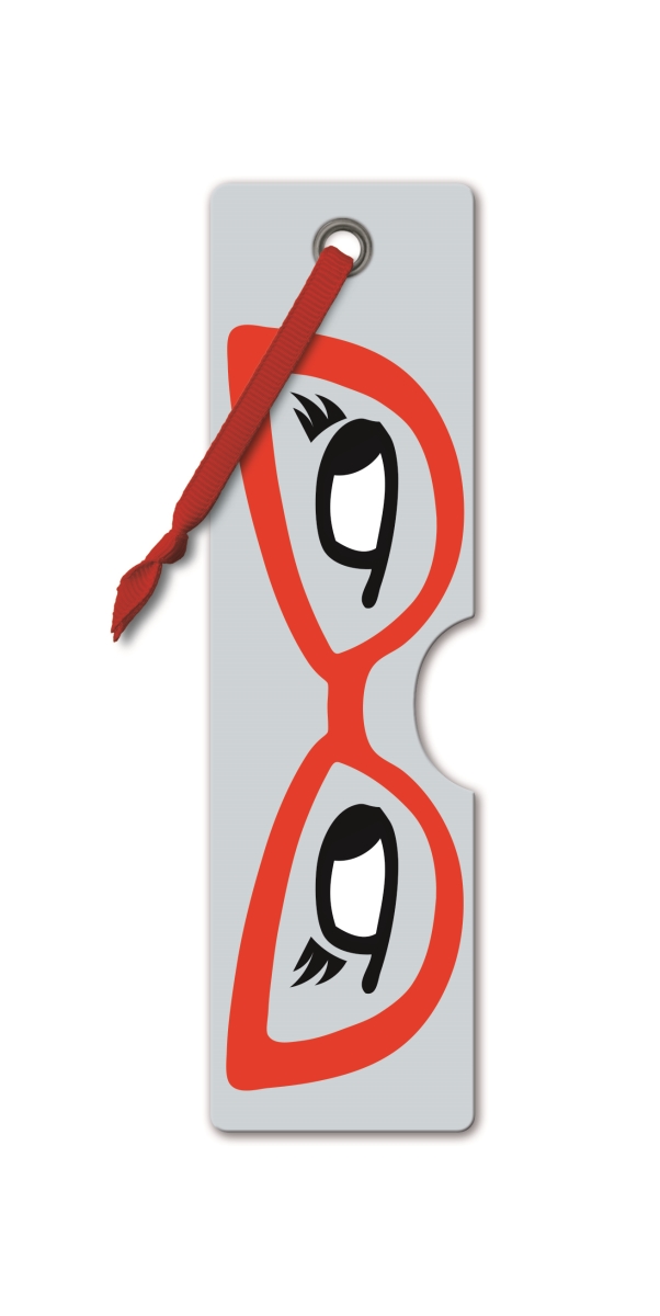 16209 Pull-A-Face Bookmark - Red Glasses