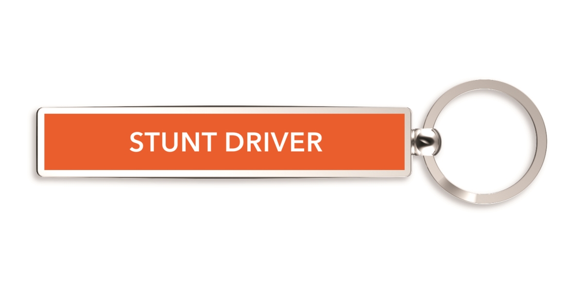 32739 Show Offs Metal Keyrings - Stunt Driver