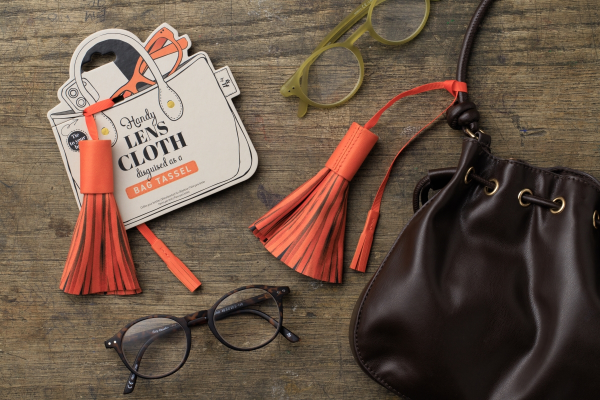33804 Handy Lens Cloth Bag with Tassel - Orange