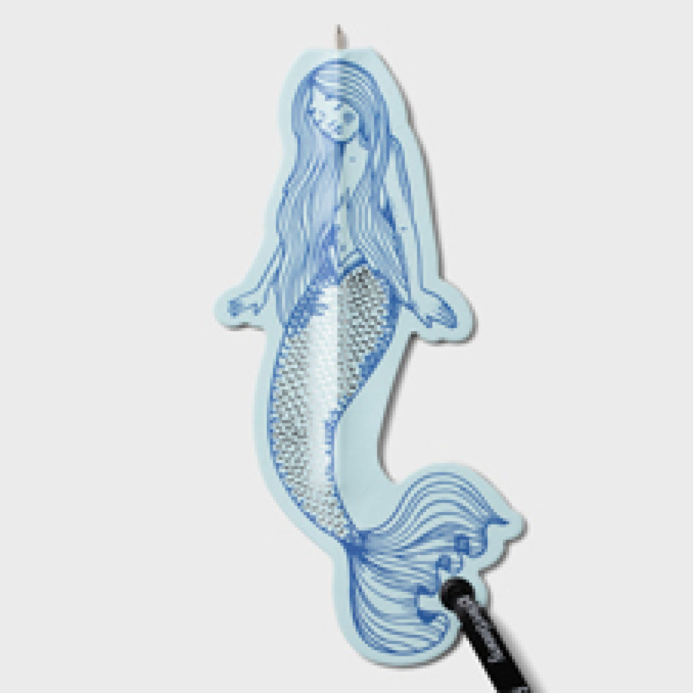 37814 Eclectionery Flat Bookmark Pen - Mermaid