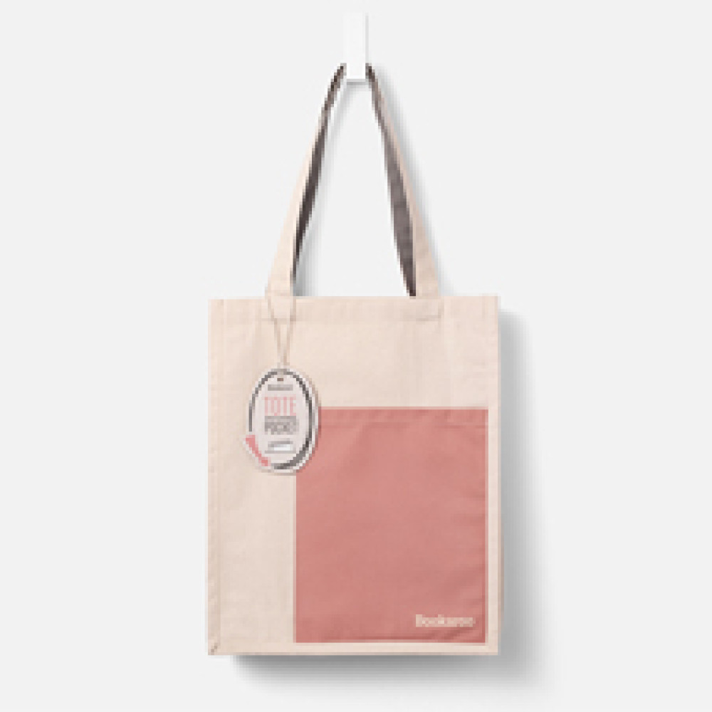 38032 Bookaroo Tote Bag - Blush & Charcoal