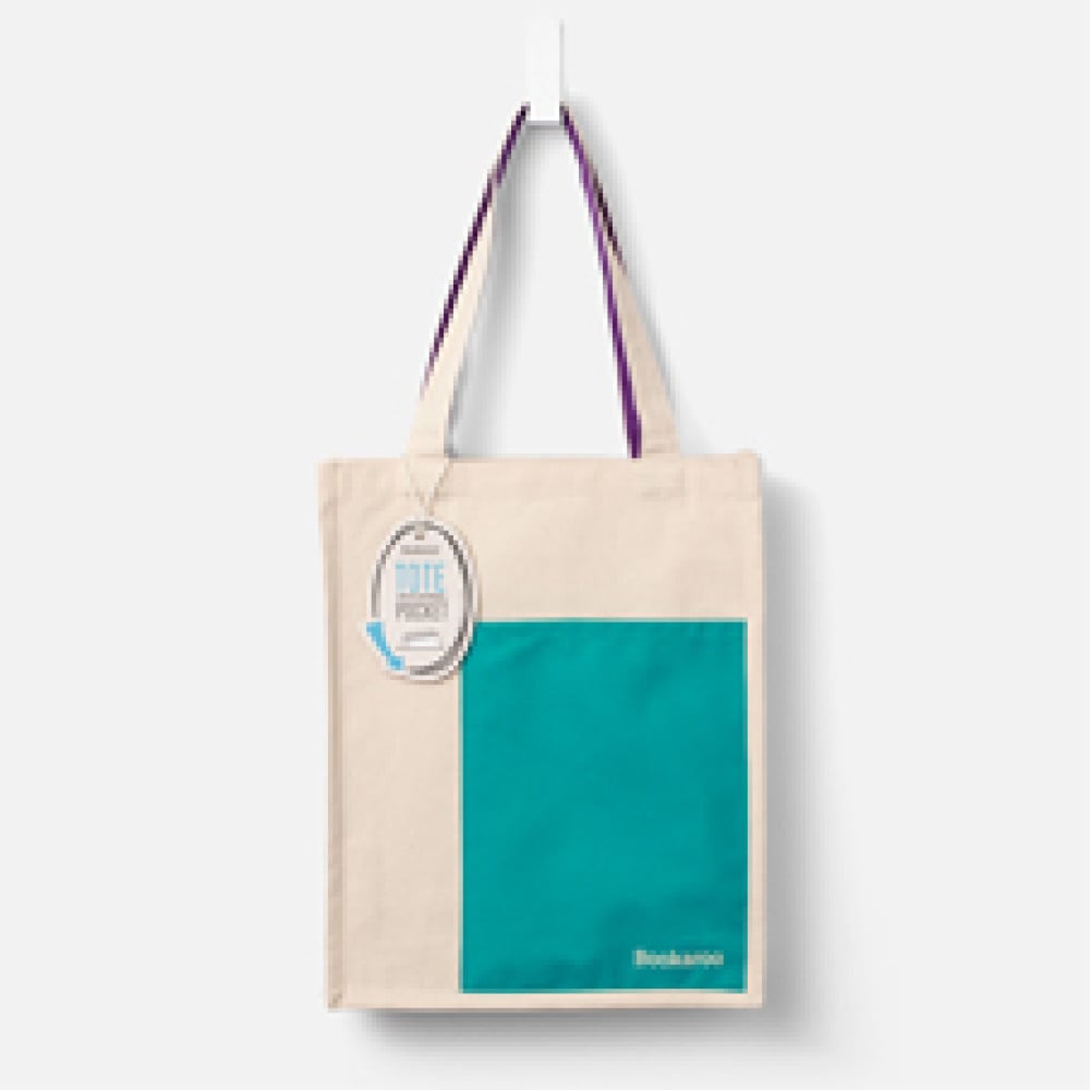 38041 Bookaroo Tote Bag - Turquoise & Purple