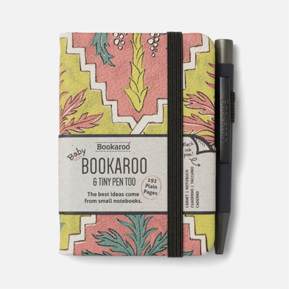 38207 Baby Bookaroo A7 Notebook with Tiny Pen - Pastels Charcoal Palm
