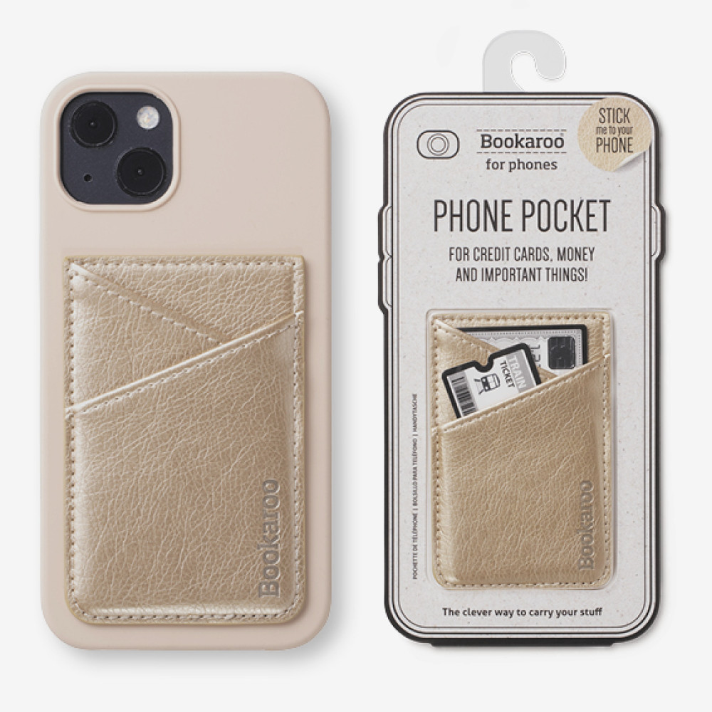 40523 Bookaroo Phone Pocket Pouch - Gold