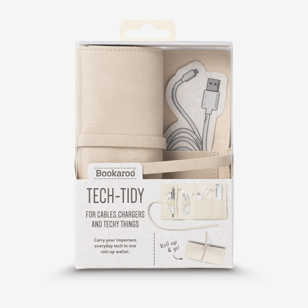 41034 Bookaroo Travel Tech-Tidy Cases - Cream