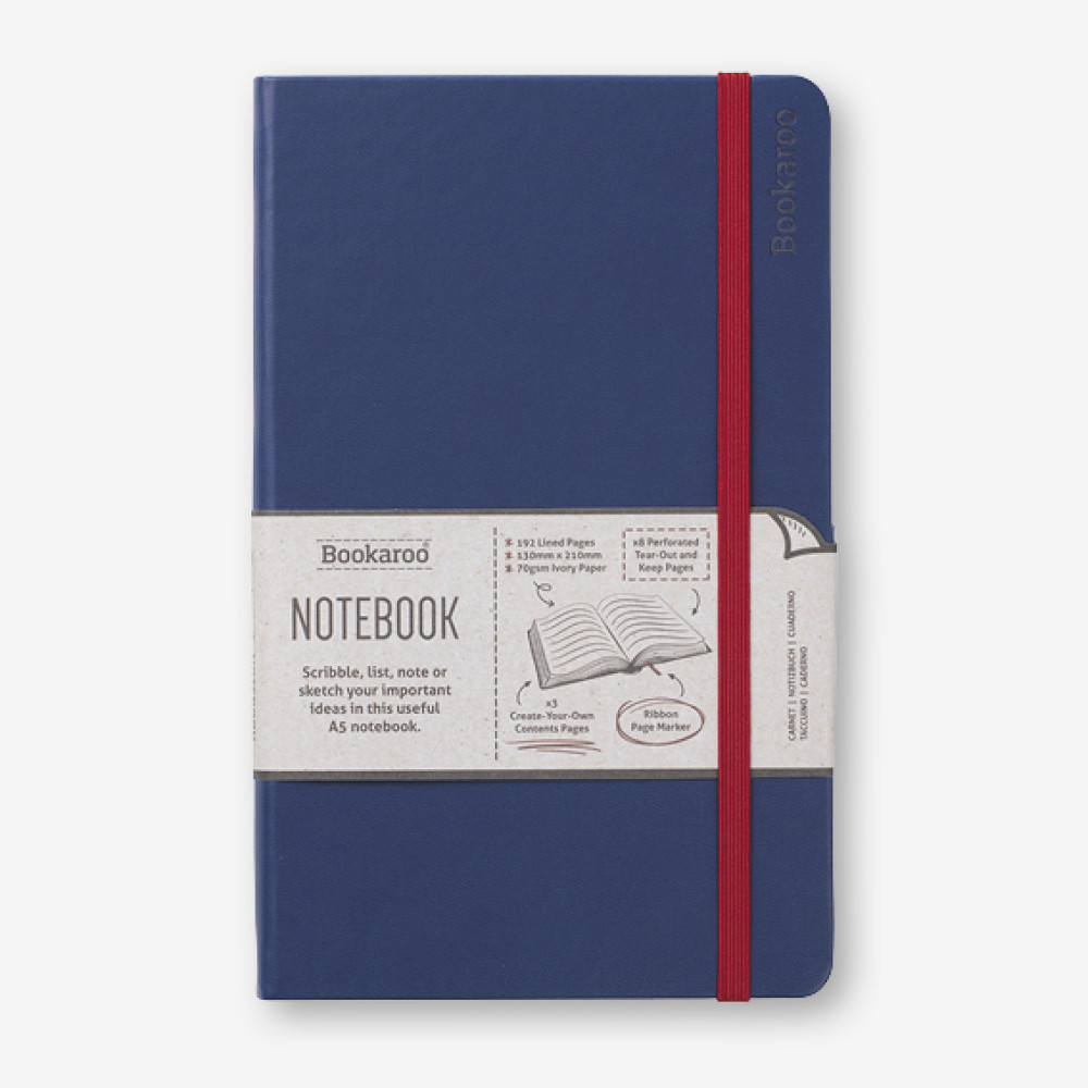 43245 Bookaroo A5 Notebook - Navy