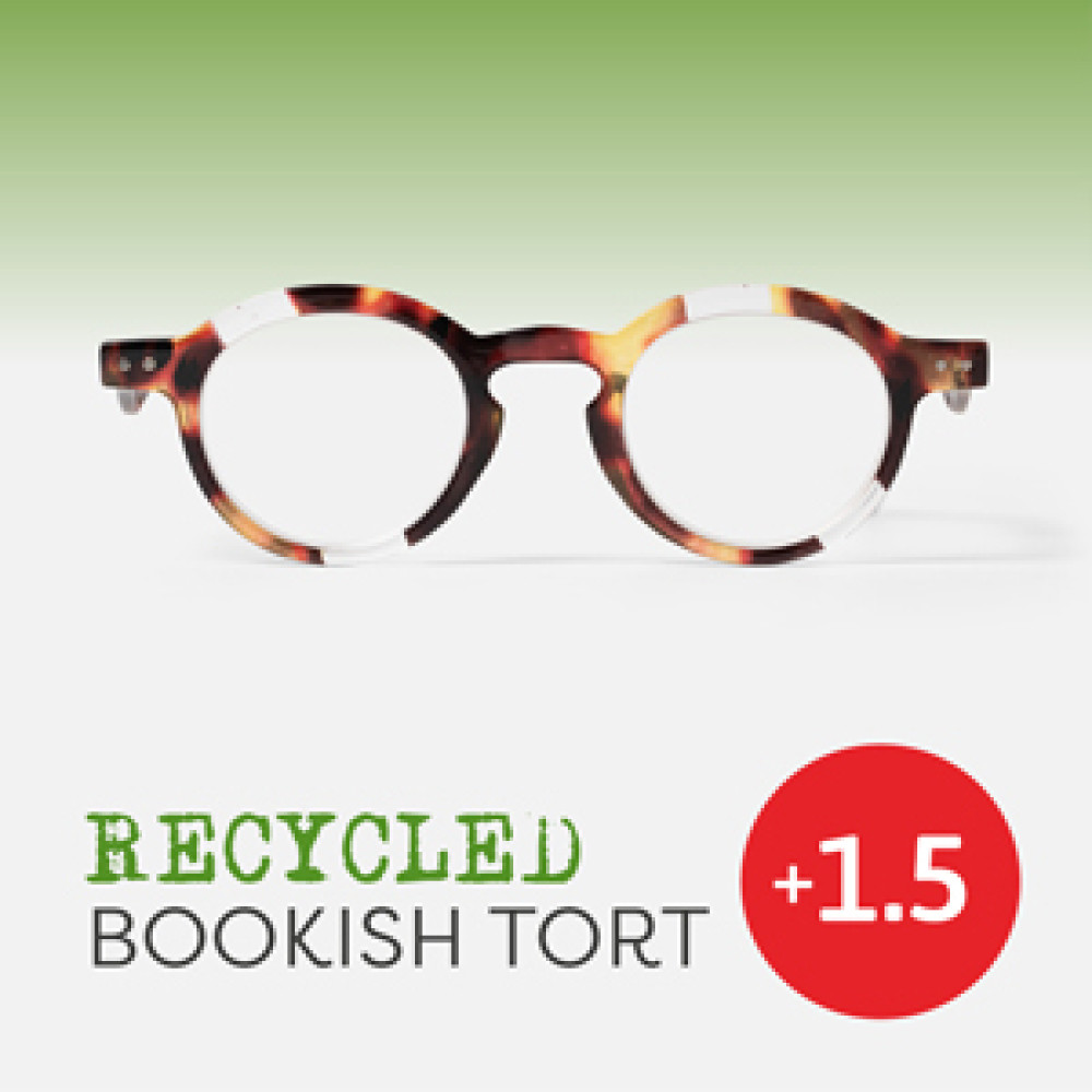 48907 Easy Recycled Readers Glasses, Bookish Tortoiseshell - Plus 1.5 Strength