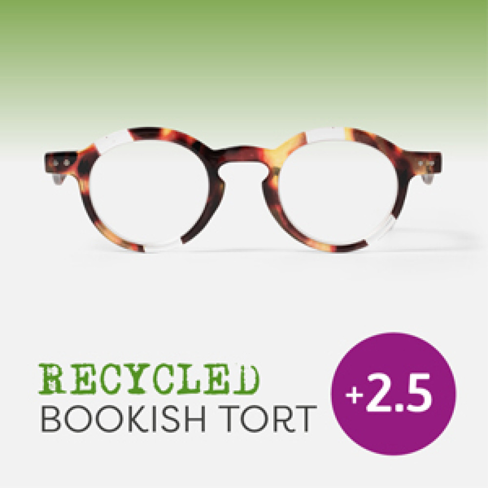 48909 Easy Recycled Readers Glasses, Bookish Tortoiseshell - Plus 2.5 Strength