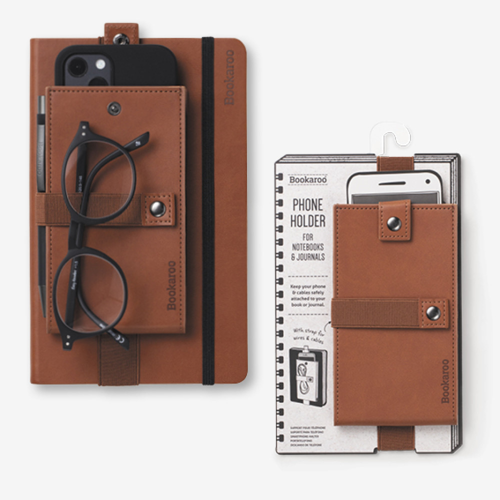 53822 Bookaroo Phone Holder Pouch - Brown