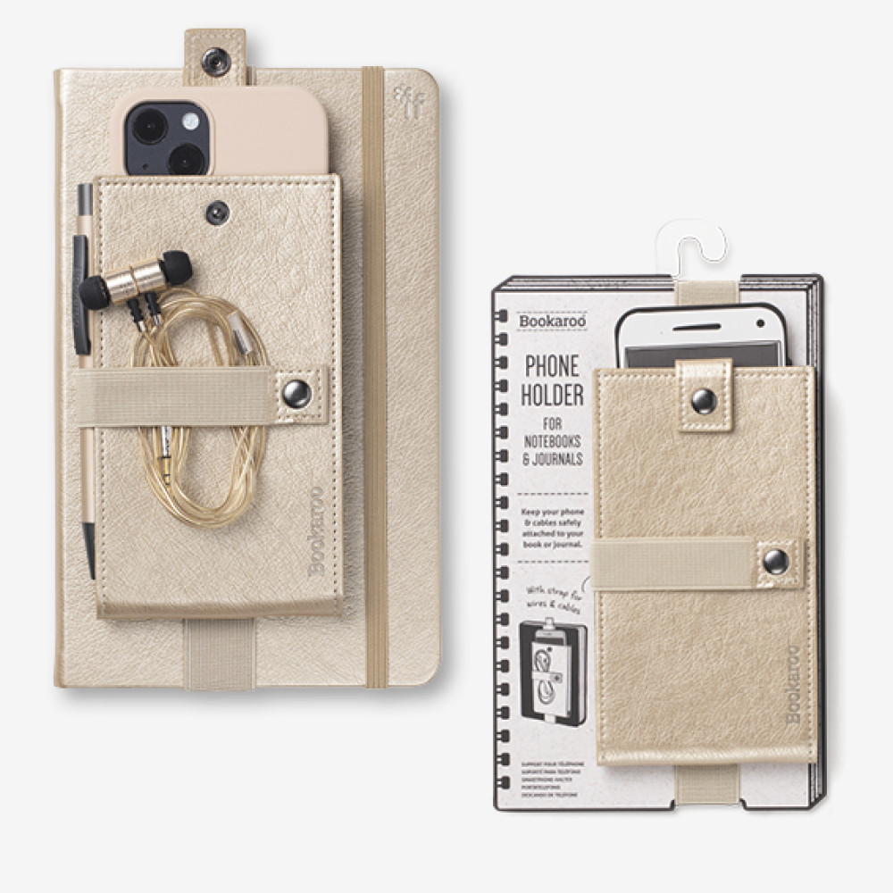 53823 Bookaroo Phone Holder Pouch - Gold