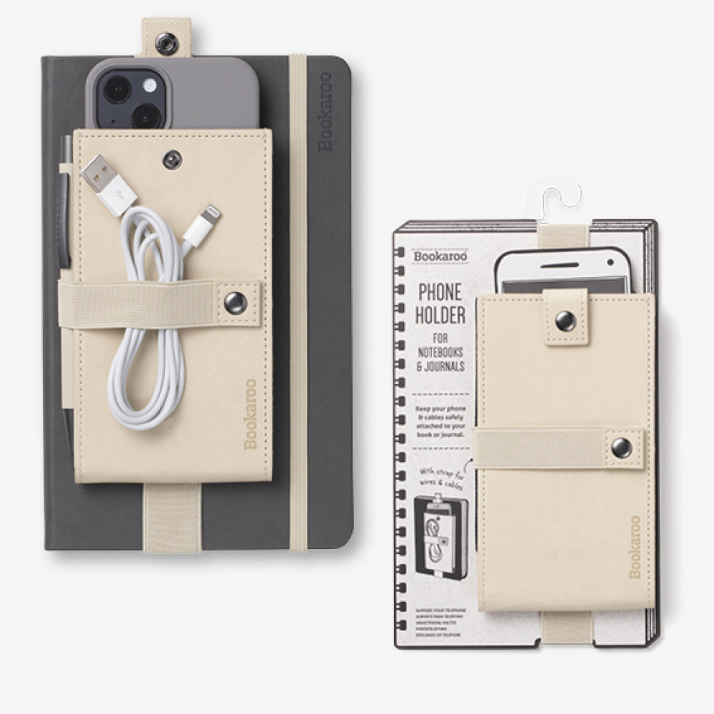 53834 Bookaroo Phone Holder Pouch - Cream