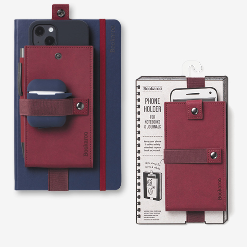 53845 Bookaroo Phone Holder Pouch - Dark Red
