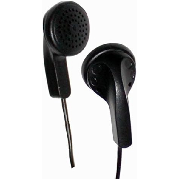 ID-7B Stereo Plug Earbuds, Black - Pack of 10