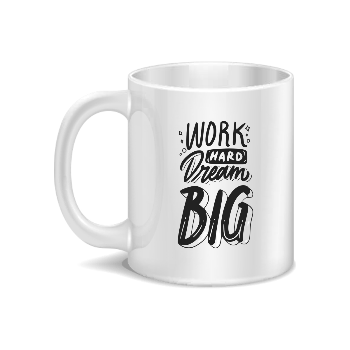 CMG11-IGCM-WHDBIG Work Hard Dream Big Coffee and Tea Ceramic Mug 11oz