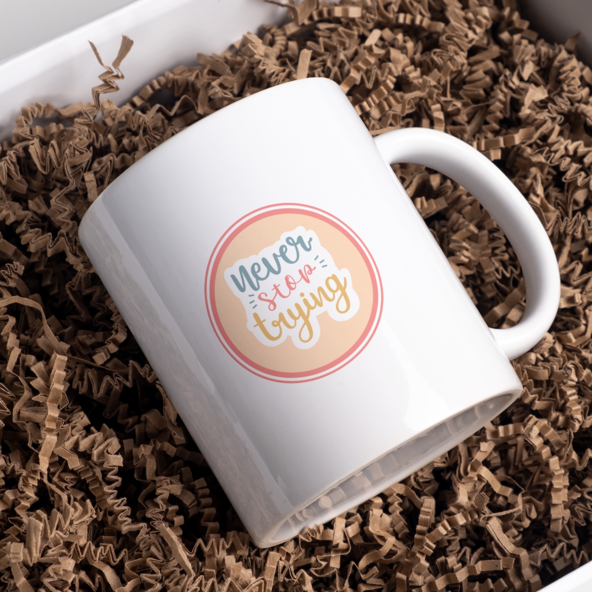 CMG11-IGCM-NSTRYING Never Stor Trying Coffee and Tea Ceramic Mug 11oz