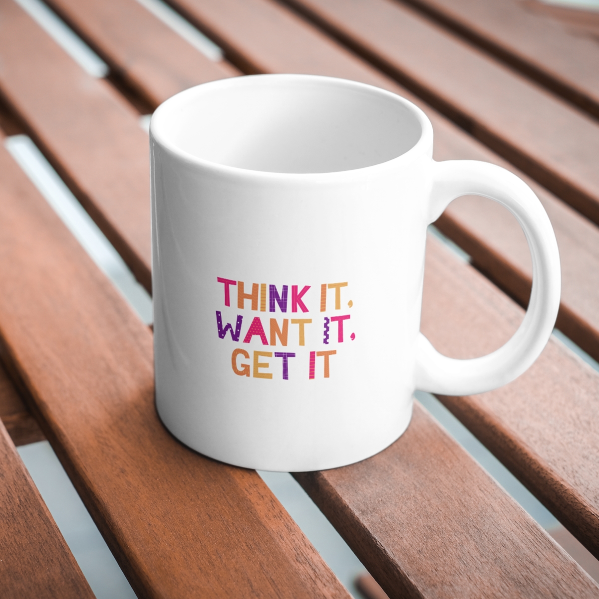 CMG11-IGCM-TIWIGT Think It Want It Get It Coffee and Tea Ceramic Mug 11oz
