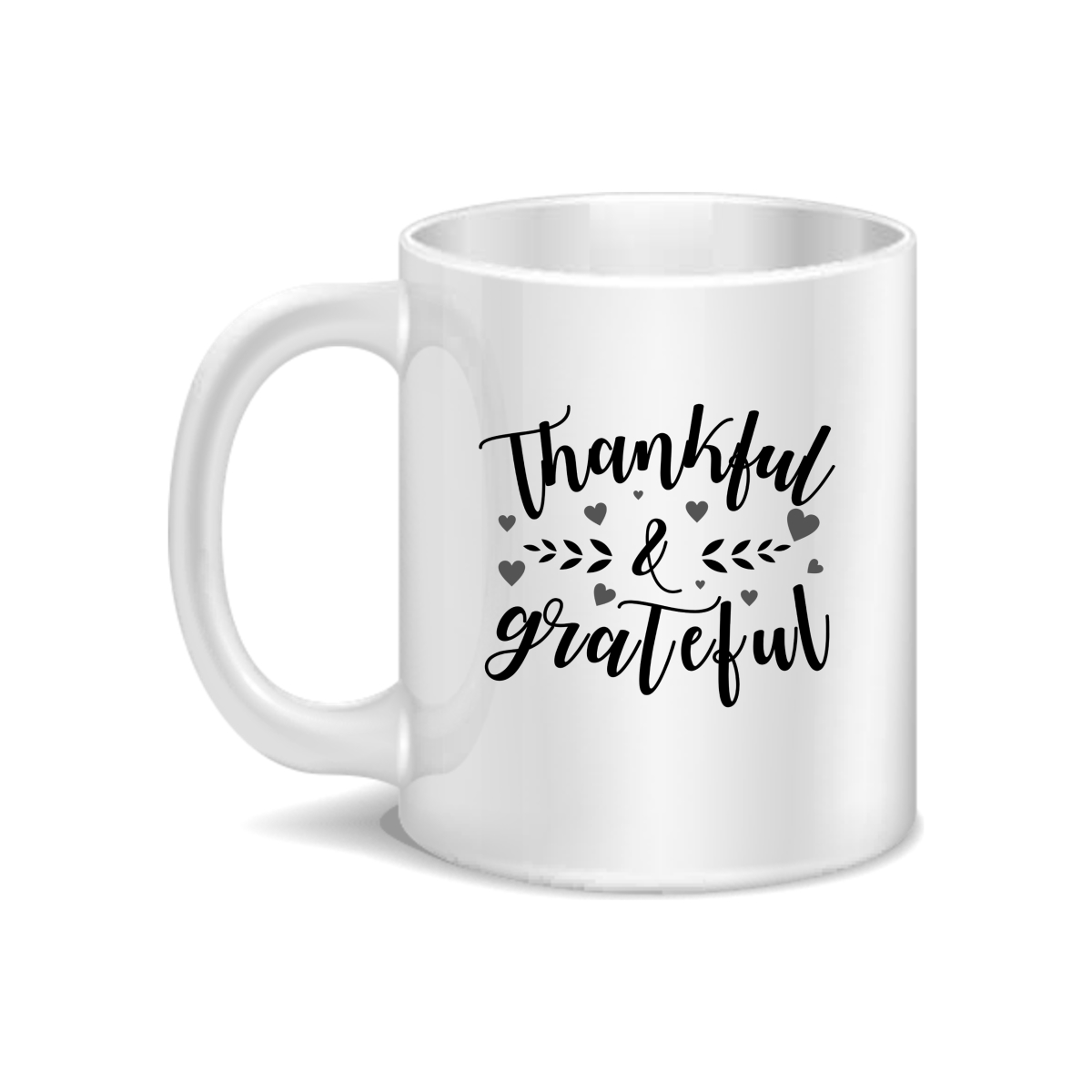CMG11-IGCM-THANKGRATE Thankful & Grateful Coffee and Tea Ceramic Mug 11oz