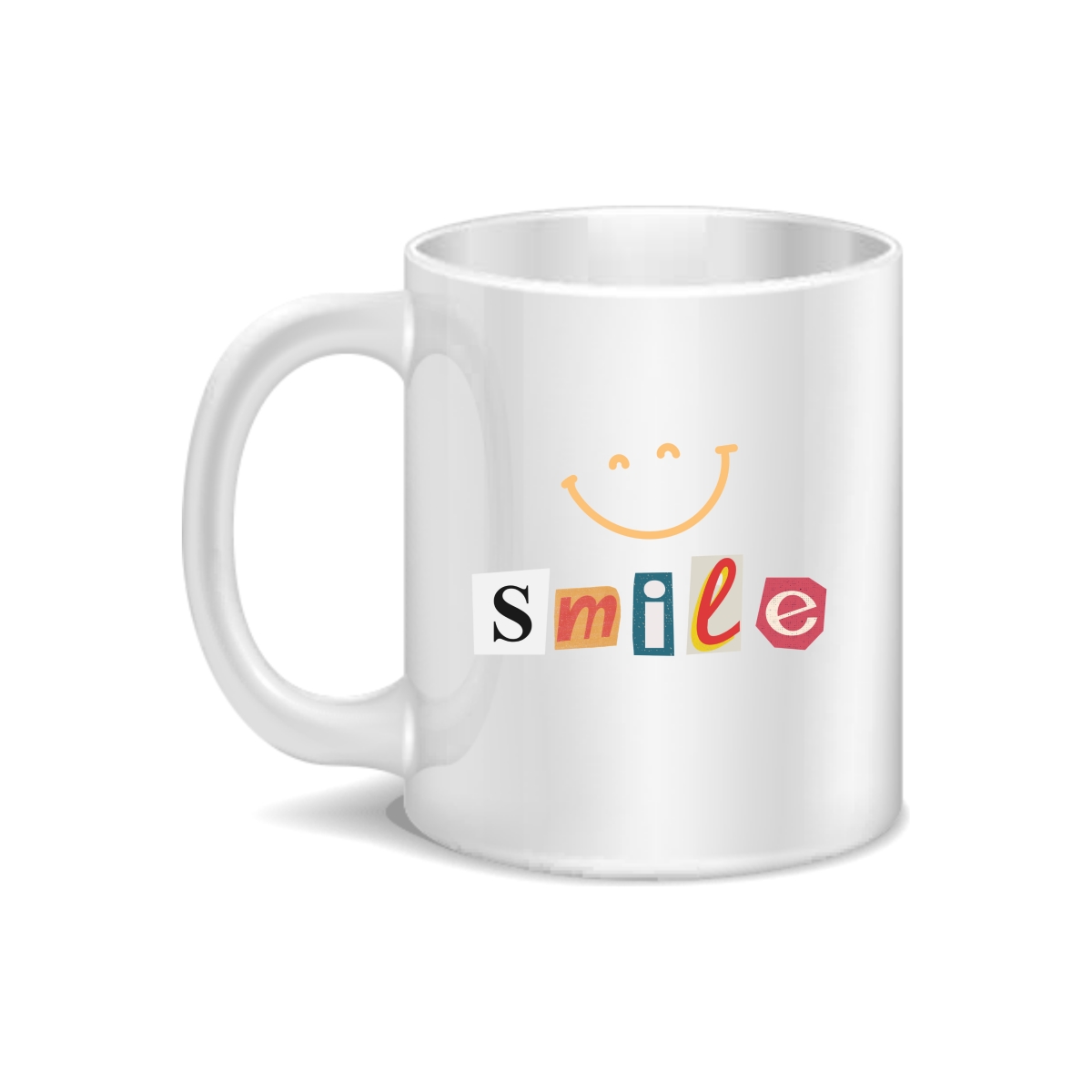 CMG11-IGCM-TEXTWSMILE Smile Coffee and Tea Ceramic Mug 11oz