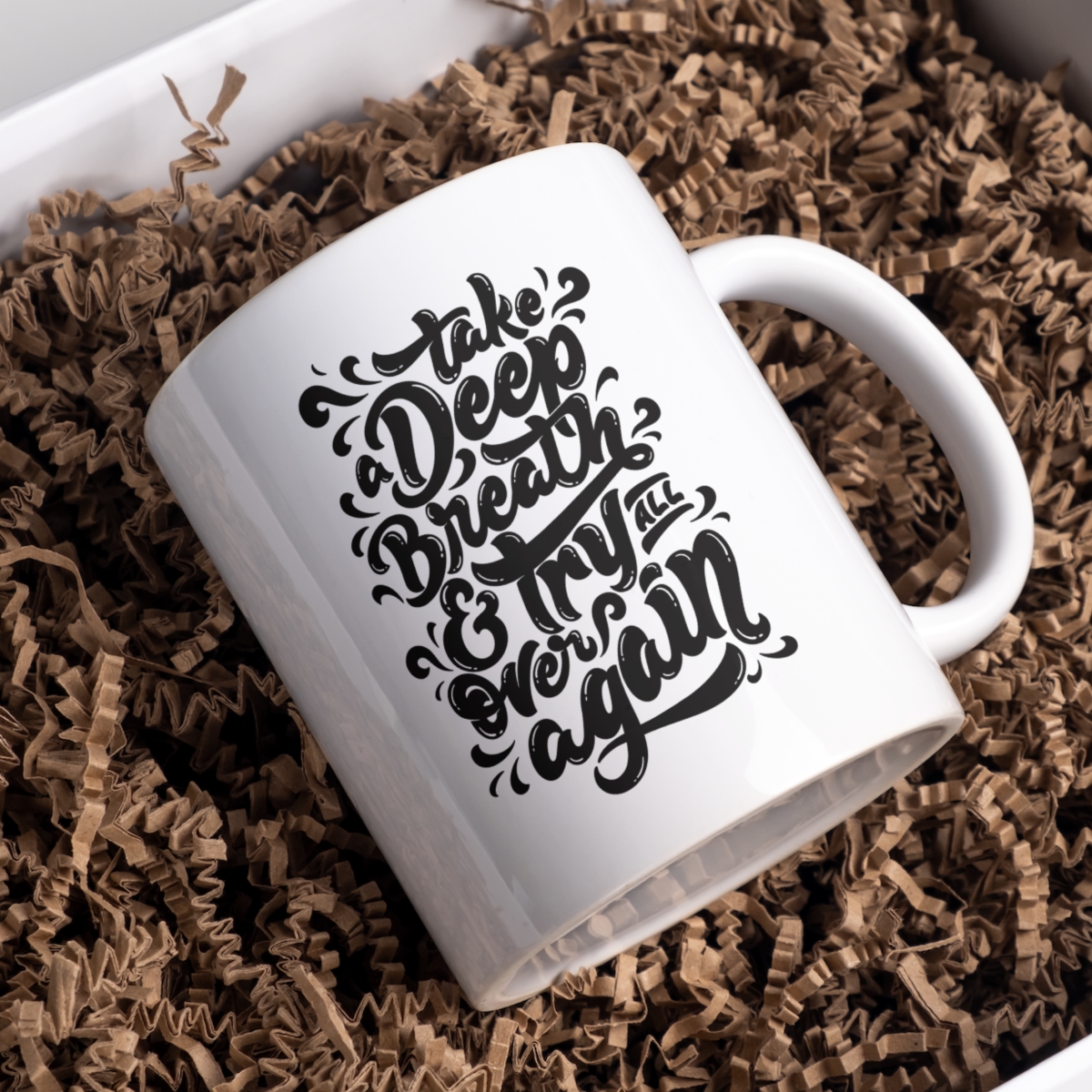 CMG11-IGCM-TADBATAOA Take Deep Breath & Try Over Again Coffee and Tea Ceramic Mug 11oz