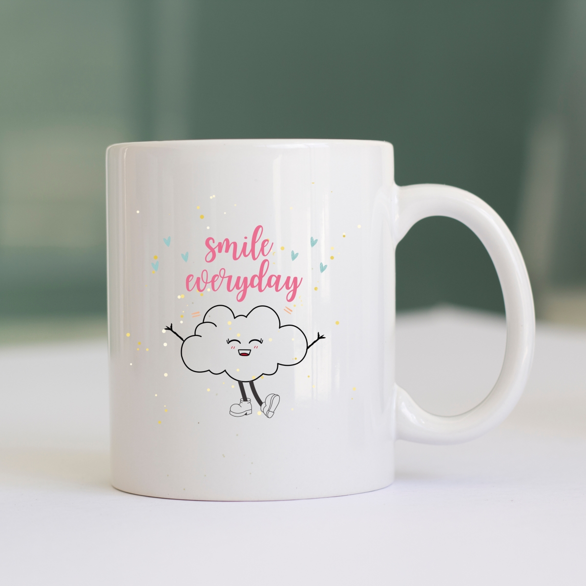 CMG11-IGCM-SMILEEVERYWHERE Smile Everyday Coffee and Tea Ceramic Mug 11oz