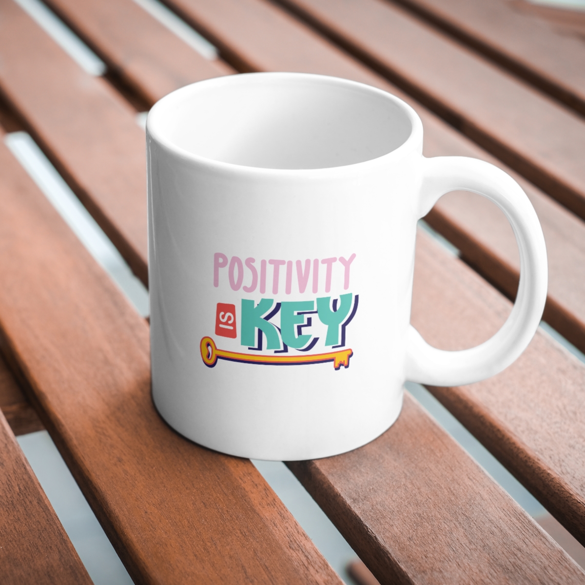 CMG11-IGCM-PISKEY Positivity Is Key Coffee and Tea Ceramic Mug 11oz
