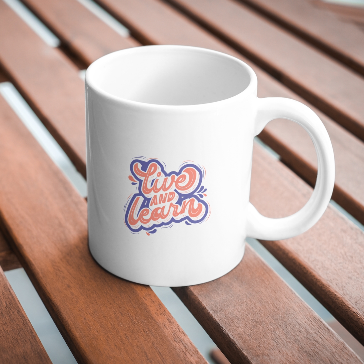 CMG11-IGCM-LIVEANDLEARN Live And Learn Coffee and Tea Ceramic Mug 11oz