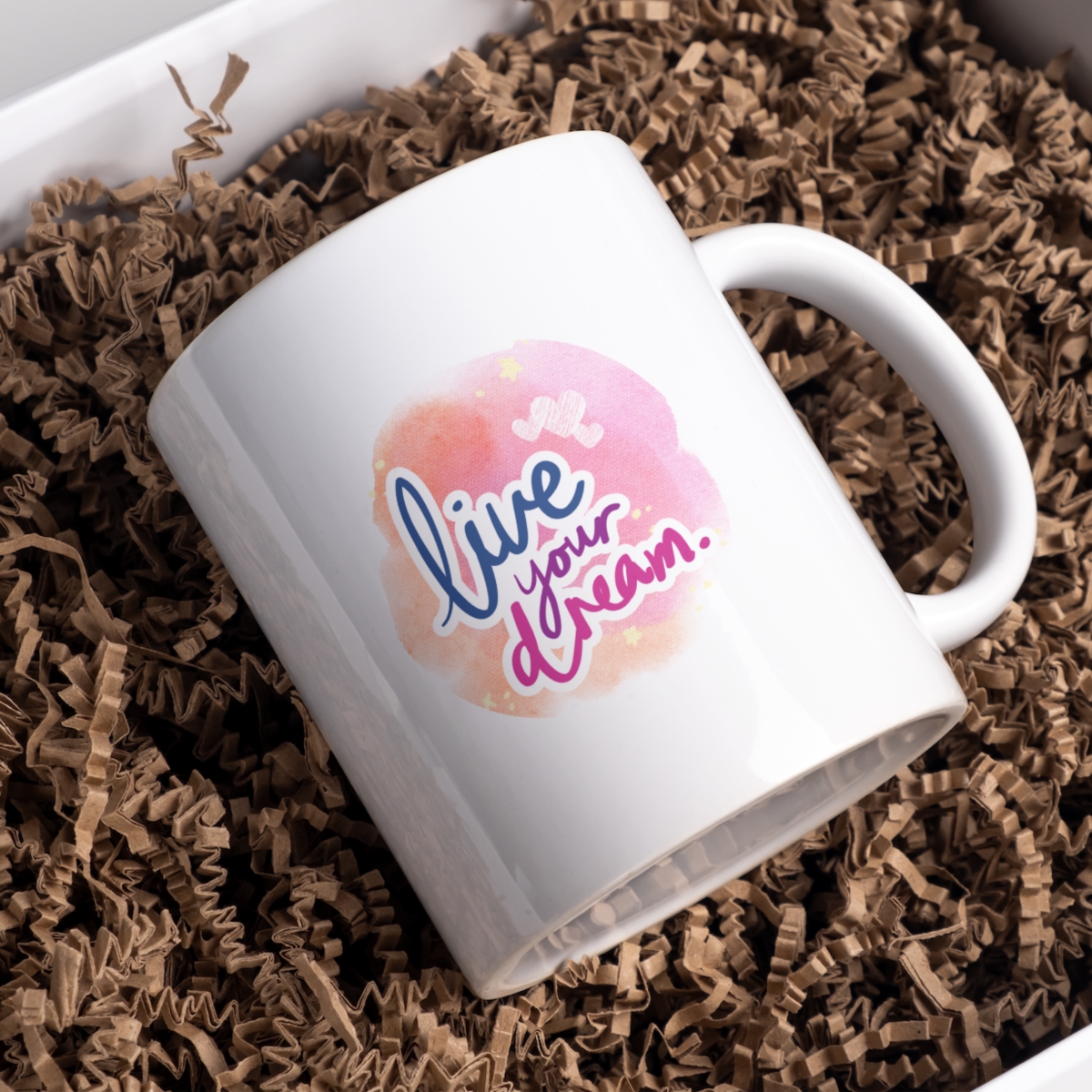 CMG11-IGCM-LYDREAM Live Your Dream Coffee and Tea Ceramic Mug 11oz