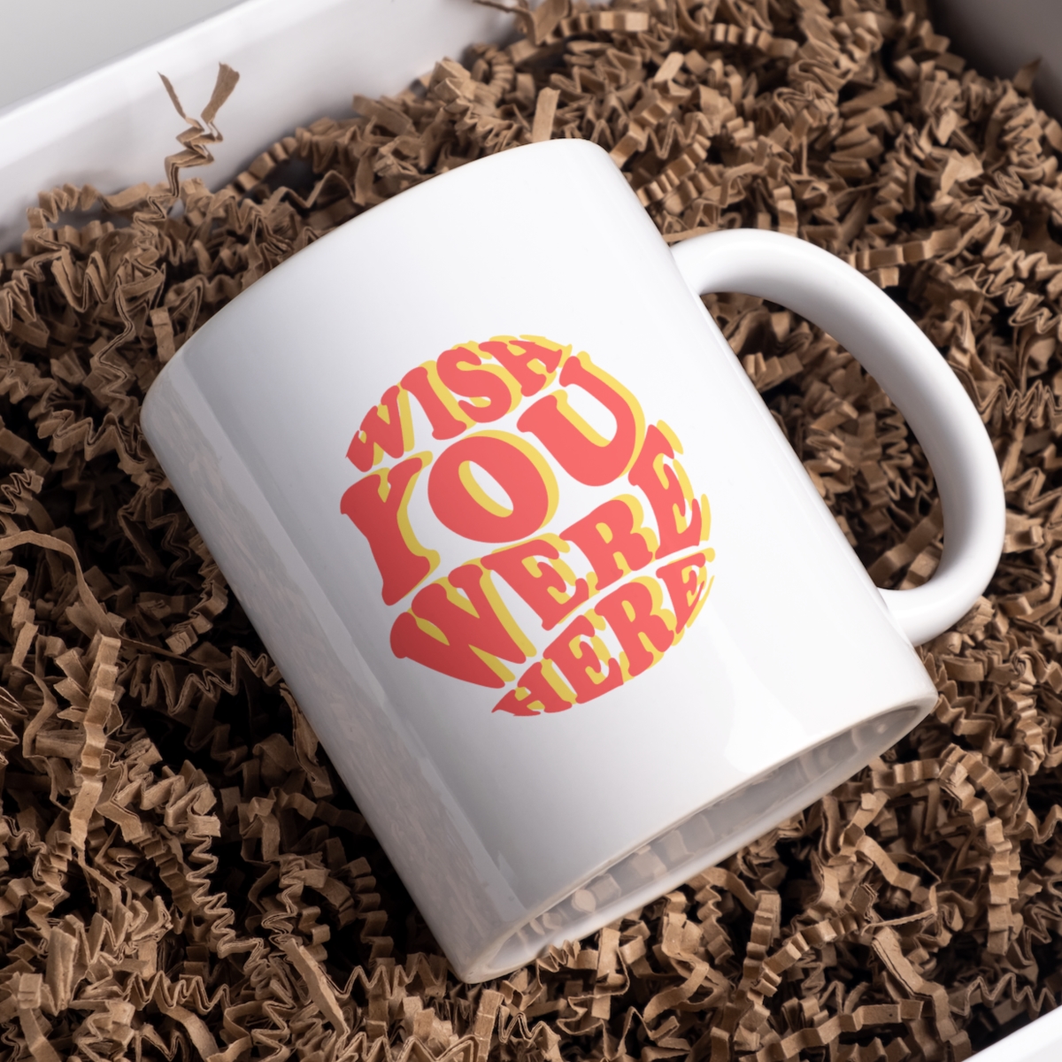 CMG11-IGCM-WYWHERE Wish You Were Here Coffee and Tea Ceramic Mug 11oz