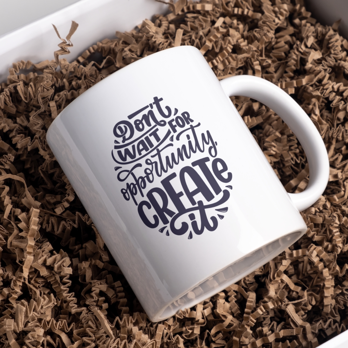 CMG11-IGCM-DWFOCREATEI Don't Wait for Opportunity Create It Coffee and Tea Ceramic Mug 11oz