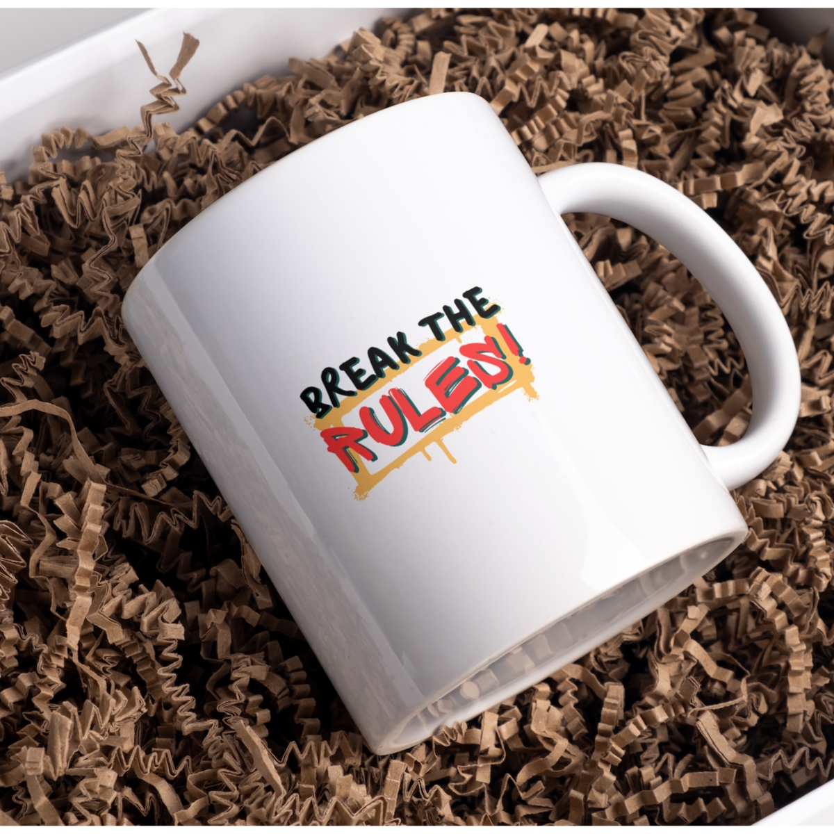 CMG11-IGCM-BTRULES Break The Rules Coffee and Tea Ceramic Mug 11oz
