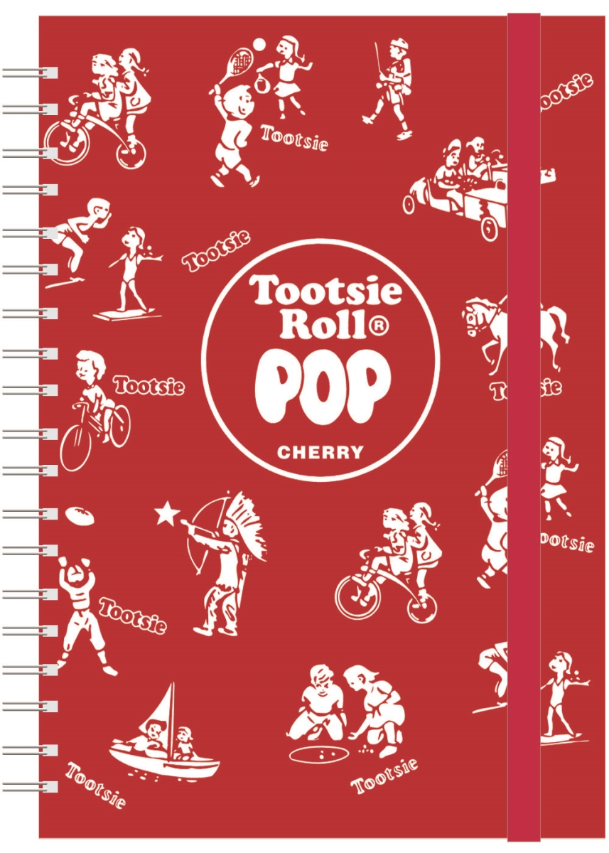 JRL-TR-RWRAP  Pop A5 120 Page Spiral Journal - Cherry Wrapper