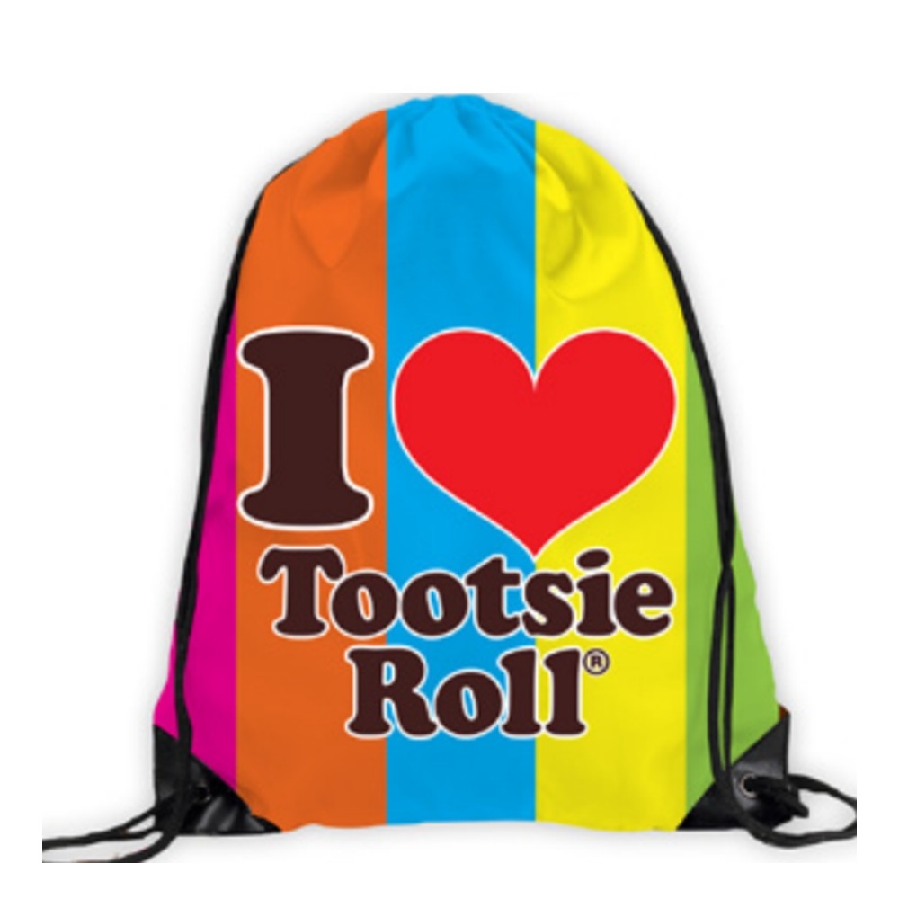 DSB-TR-IHTR  I Heart  Drawstring Bag - Rainbow Stripe