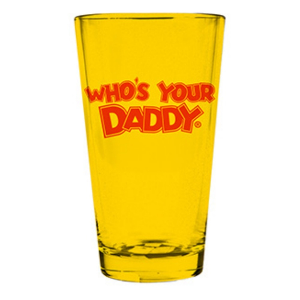 GLS-TR-WYD  Sugar Daddy Who's Your Daddy 16 oz. Pint Glass - Yellow