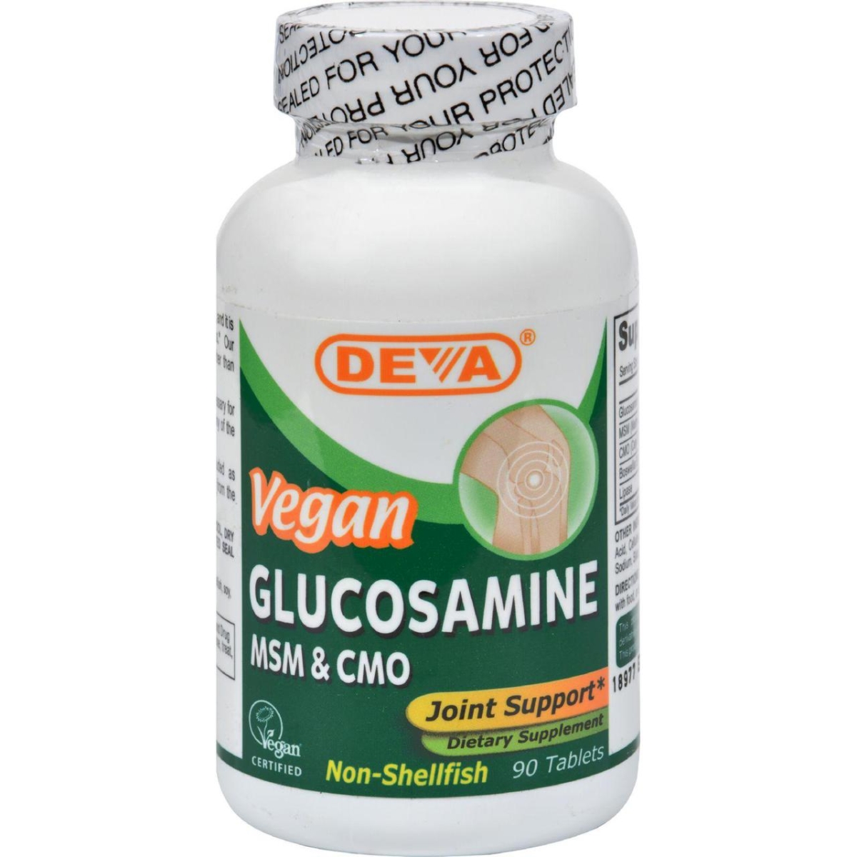 Picture of Deva Vegan Vitamins HG0106823 Glucosamine MSM & CMO&#44; 90 Tablets