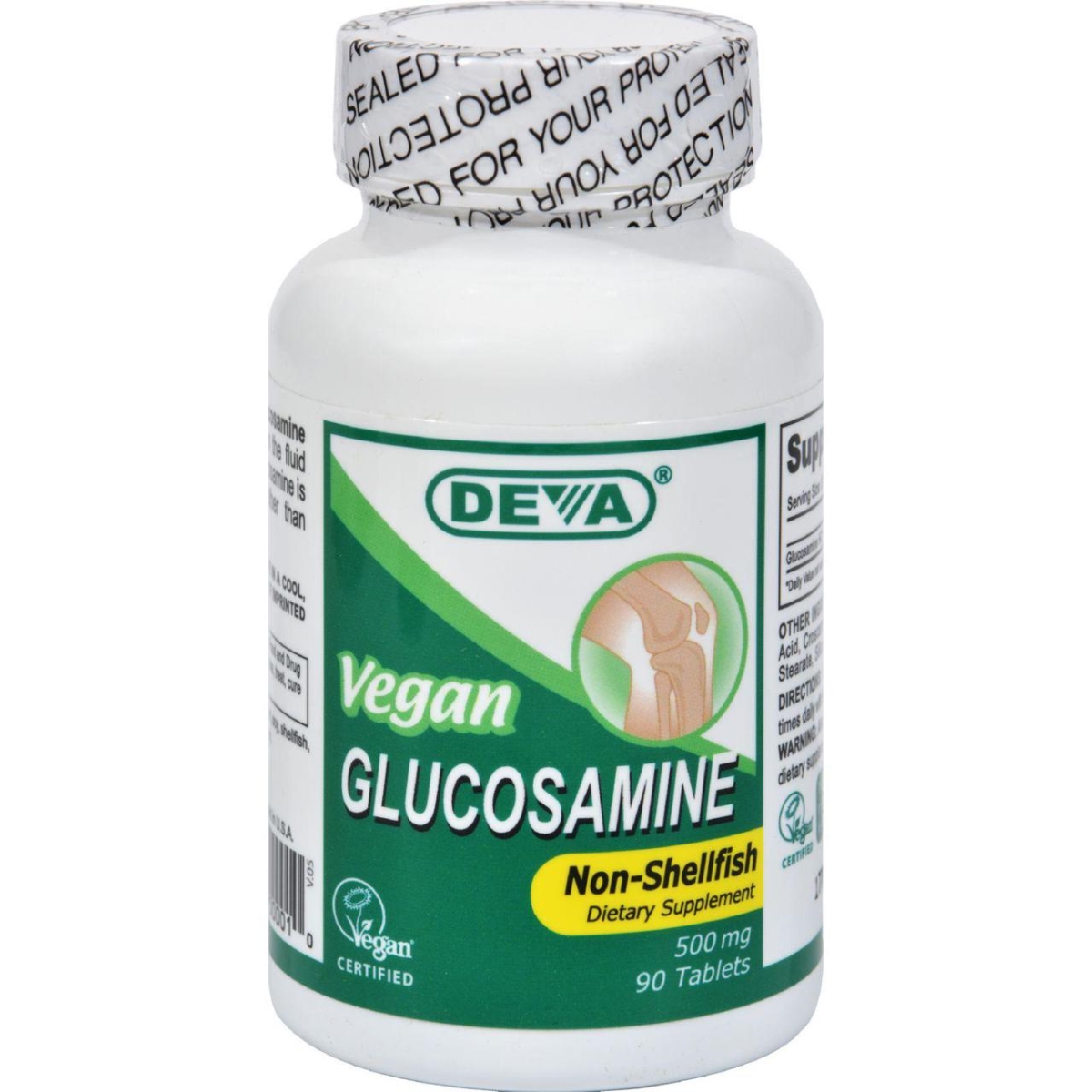 Picture of Deva Vegan Vitamins HG0107334 500 mg Glucosamine&#44; 90 Tablets