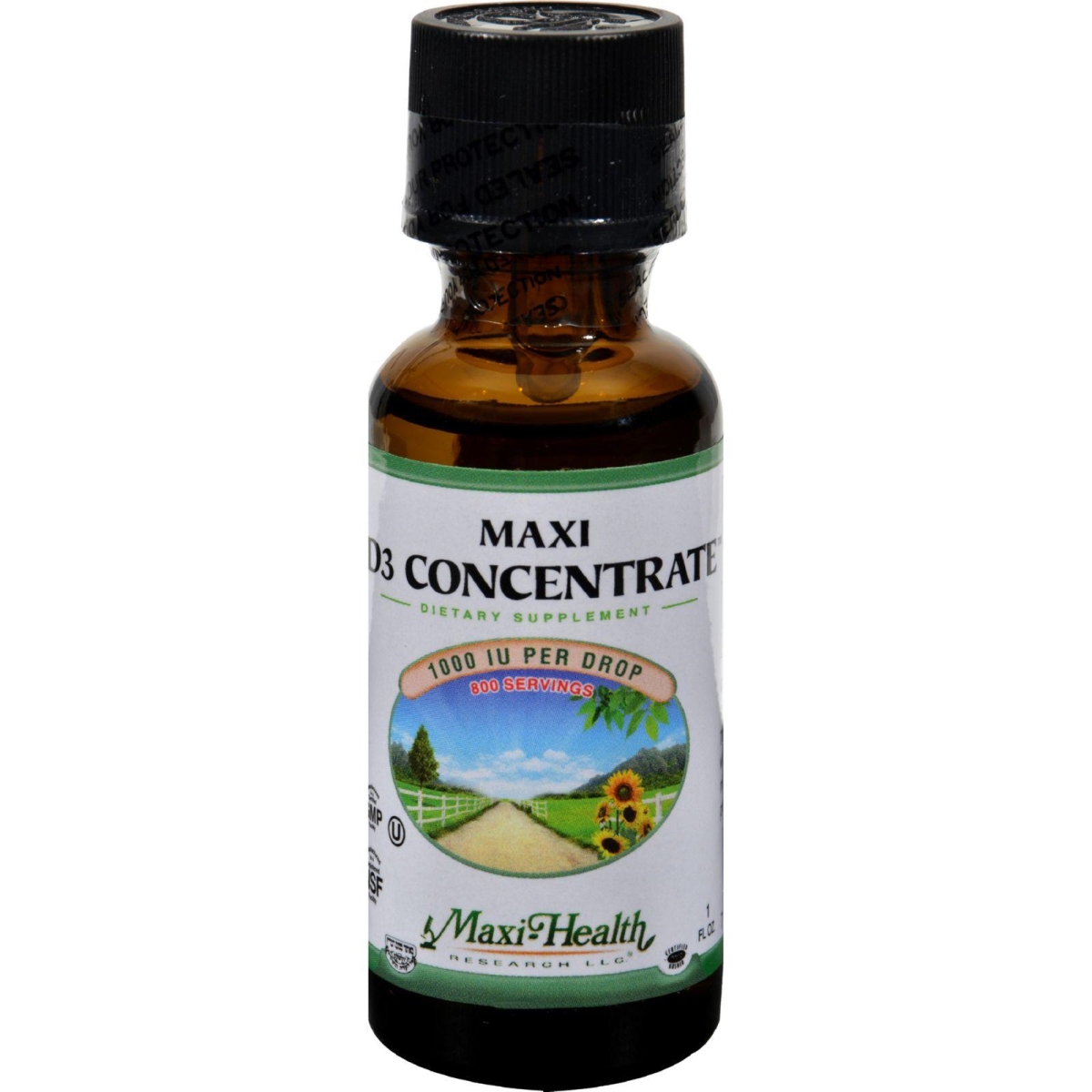 Picture of Maxi Health Kosher Vitamins HG0135236 1 fl oz Maxi Health Maxi D3 Concentrate - 1000 IU
