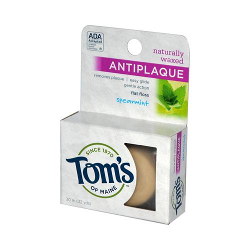 Picture of Toms of Maine HG0268110 Antiplaque Flat Floss Waxed Spearmint, 32 yards - Case of 6