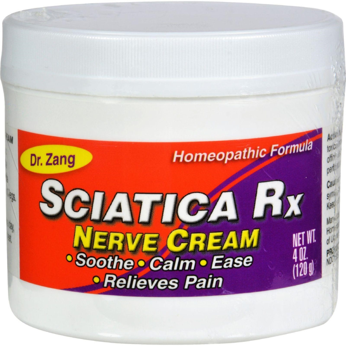 Picture of Dr. Zang Homeopathic HG0334581 4 oz Sciatica Rx Nerve Cream Homeopathic Formula
