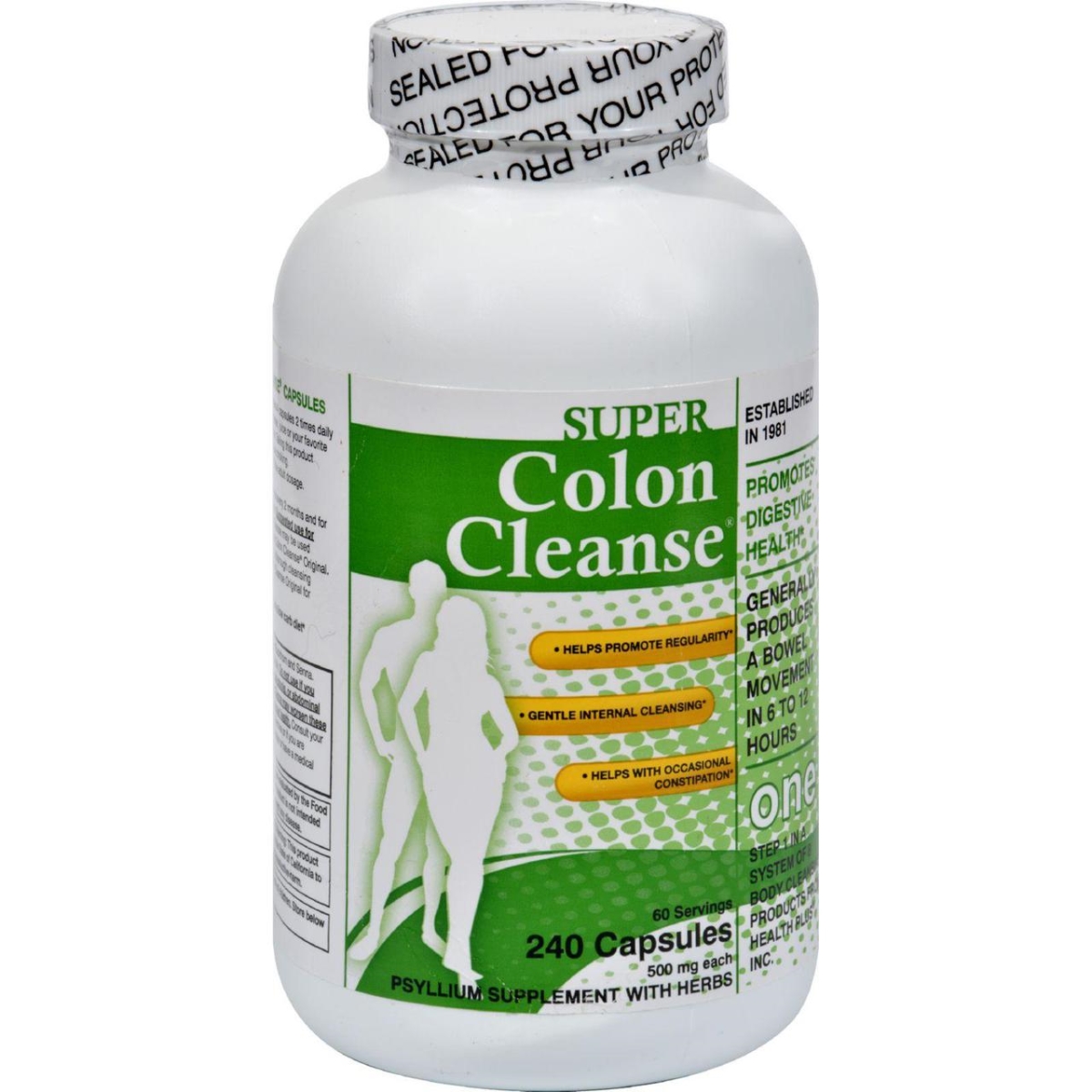 Picture of Health Plus HG0276642 500 mg Super Colon Cleanse - 240 Capsules