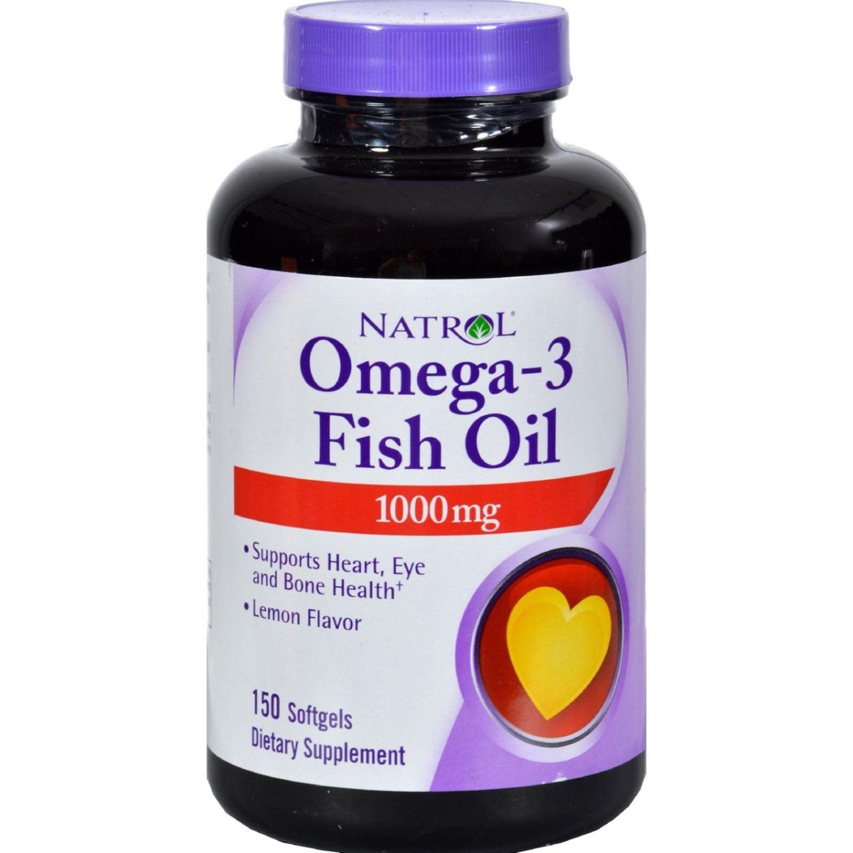 Picture of Natrol HG0344143 1000 mg Omega-3 Fish Oil Lemon - 150 Softgels