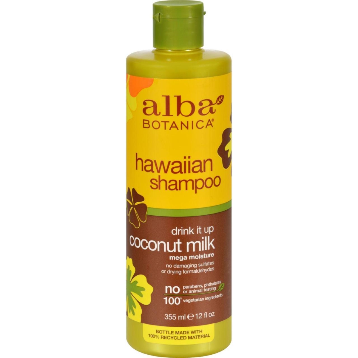 Picture of Alba Botanica HG0258095 12 fl oz Natural Hawaiian Shampoo&#44; Drink It Up Coconut Milk