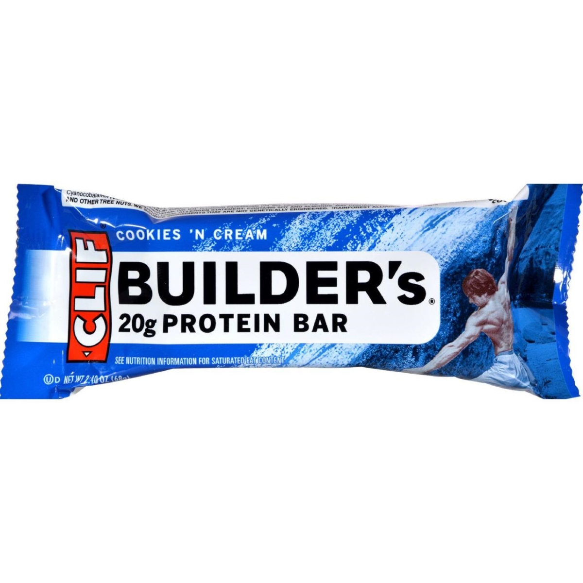 Picture of Clif Bar HG0446377 2.4 oz Cookies & Cream Builder Bar&#44; Case of 12