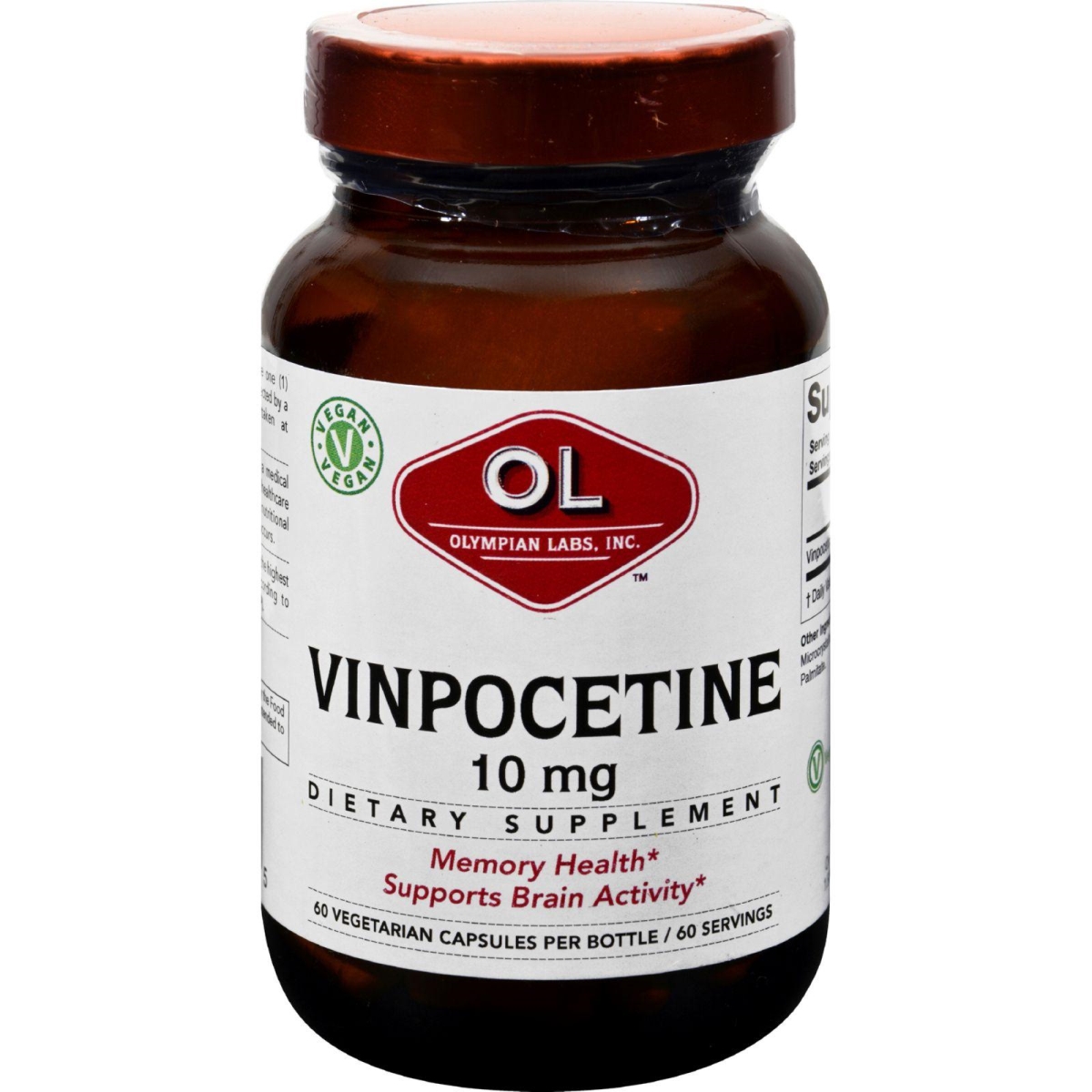 Picture of Olympian Labs HG0389346 10 mg Vinpocetine - 60 Vegetarian Capsules