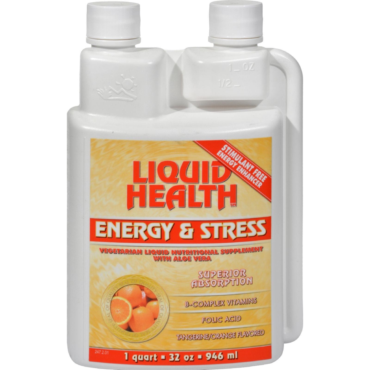 Picture of Liquid Health Products HG0421578 32 fl oz Liquid Health Energy & Stress Tangerine Orange